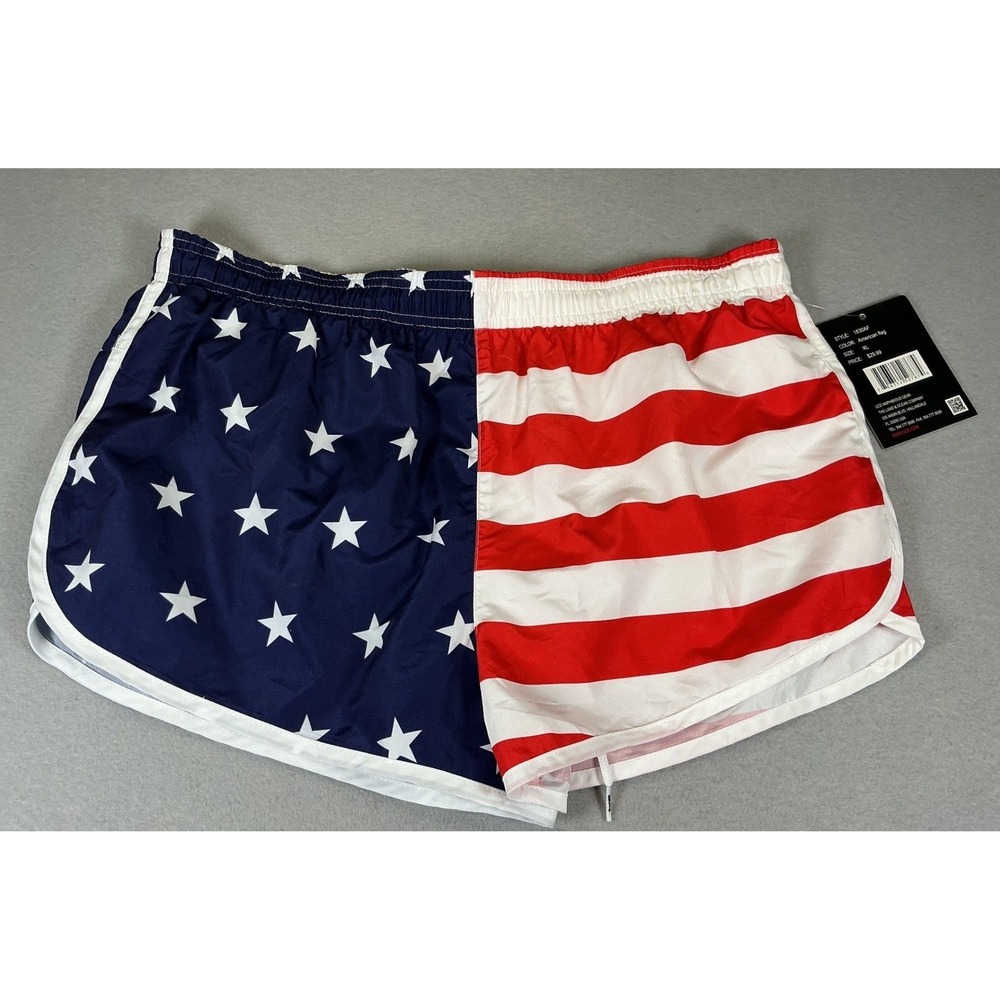 Uzzi Amphibious Gear American‎ Flag Swim Shorts XL Patriotic USA Beach NWT